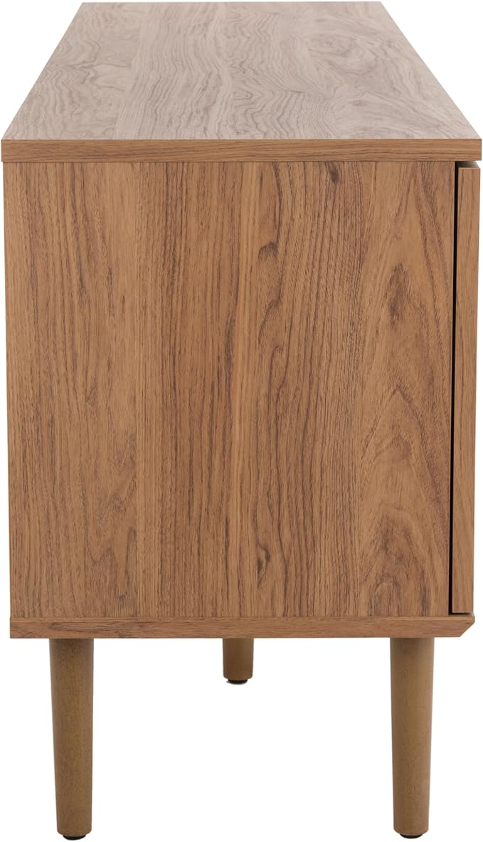 SAFAVIEH Claude TV Stand for up to 65" Flatscreen – Oak, 2 Sliding Doors - Image 5