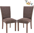 Parsons Dining Chairs Set of 2, Upholstered Nailhead Dining Room Kitchen Side by COLAMYINC