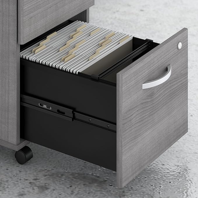 Bush Business Furniture Studio C 3 Drawer Mobile File Cabinet in Platinum Gray - Image 4
