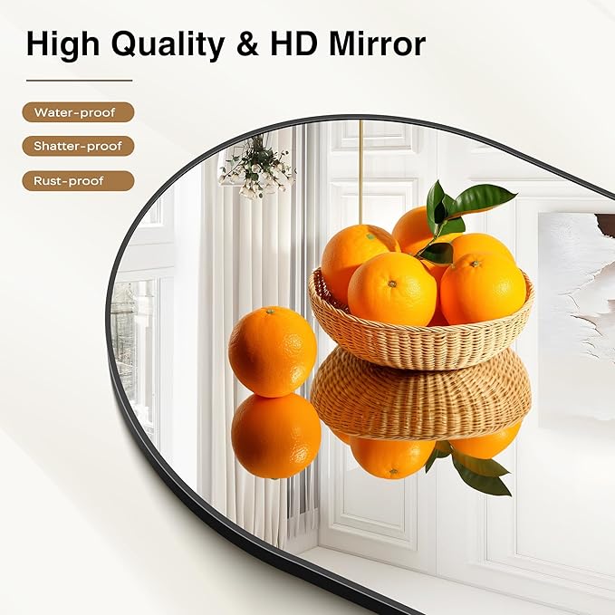 Black Arch Mirror, 30’’x36’’ Black Mirror - Image 6