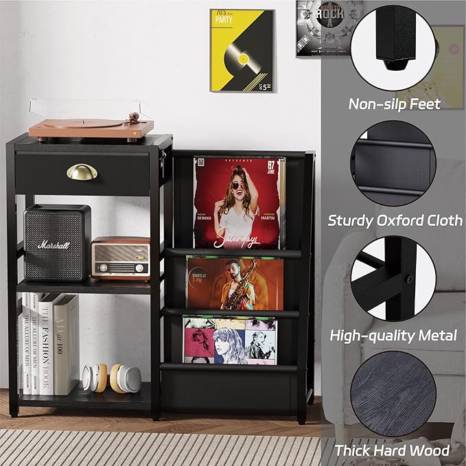 End Table with Vinyl Record Storage - Image 7