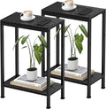 Narrow Side Table for Small Space Set of 2, 2-Tier Small End Table by HOME