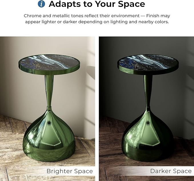 HOMES: Inside + Out Halric Modern 24" Tall Round End Table - Image 7