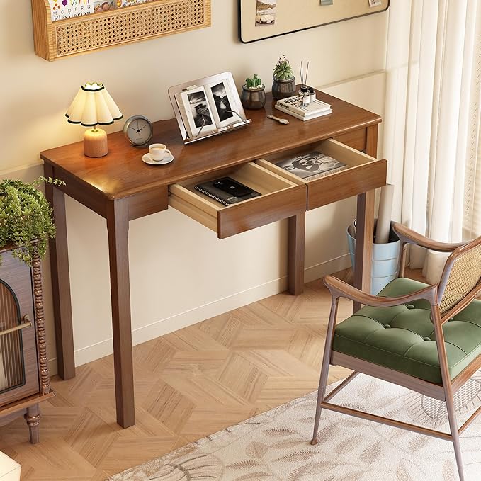 Solid Wood Desk with Drawers - Image 2