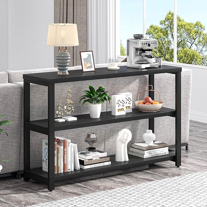 EXCEFUR Industrial Entryway Table, 3 Tier Console Table - Image 3