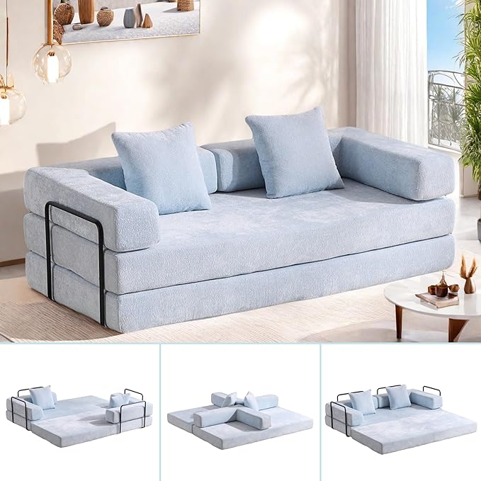 Convertible Sofa Bed, Compression Futon Sofa by ChicFurnit