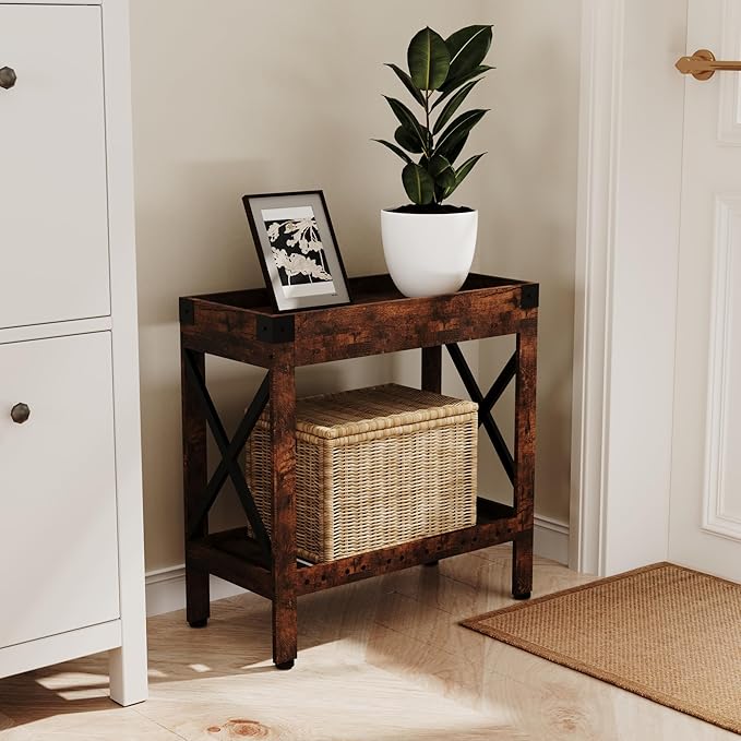Narrow Side Table, Slim End Table, Sofa Side Table, End Table Nightstand - Image 7