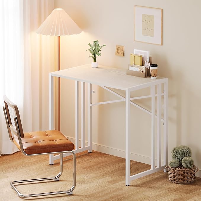 35 inch Small Folding Desk, Writing Gaming Computer Camping Desk - Image 2