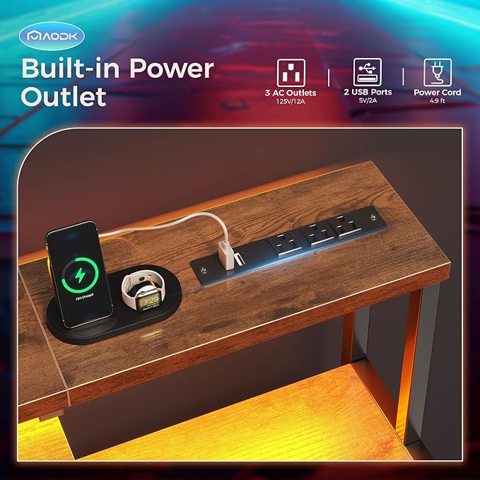 AODK Computer Desk, 48 Inch Gaming Desk - Image 4