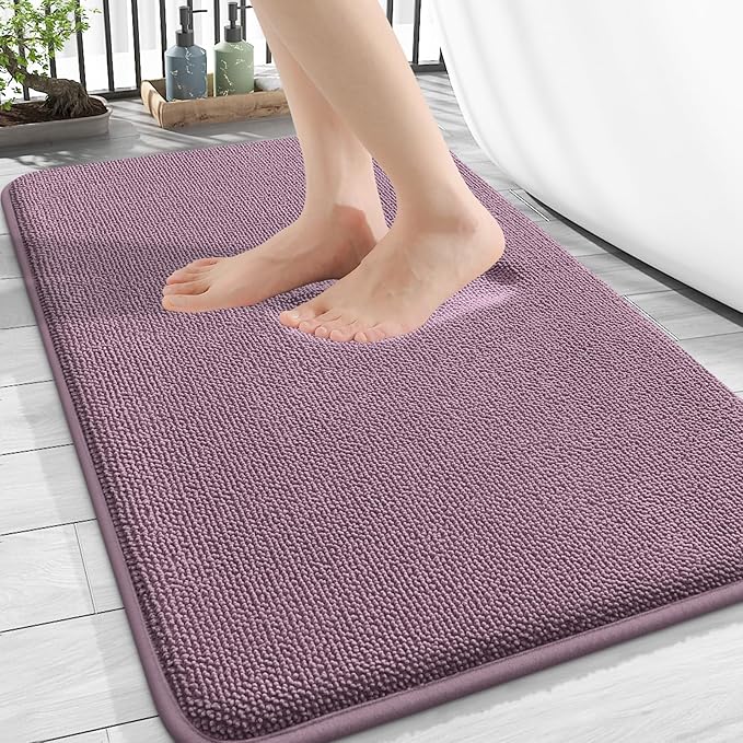 OLANLY Thick Memory Foam Bath Mat Rug 30x20, Extra Soft Absorbent Bathroom Rug by OLANLY
