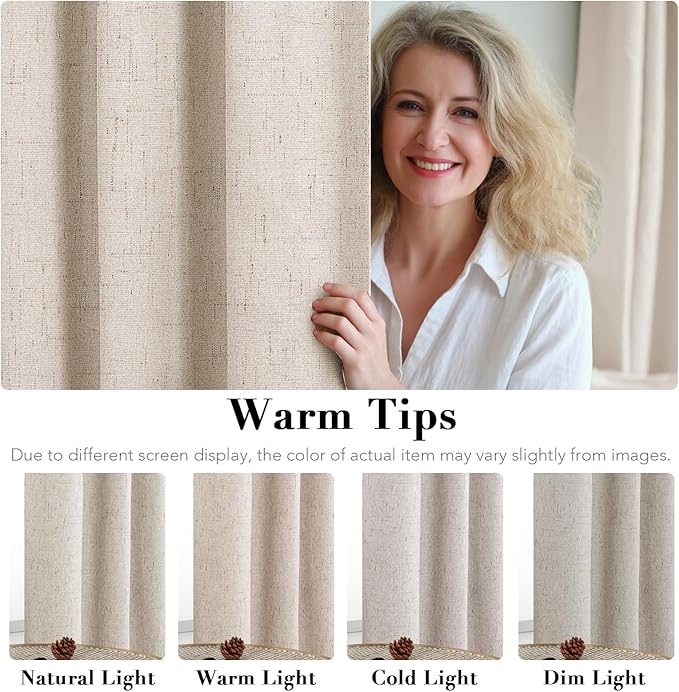 H.VERSAILTEX Blackout Curtains Durable Thick Textured Polyester Blackout Patio - Image 6