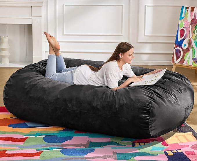 Hobestluk 6FT Bean Bag Chair Large Beanbag Lounger by YourHomeDeservesMore
