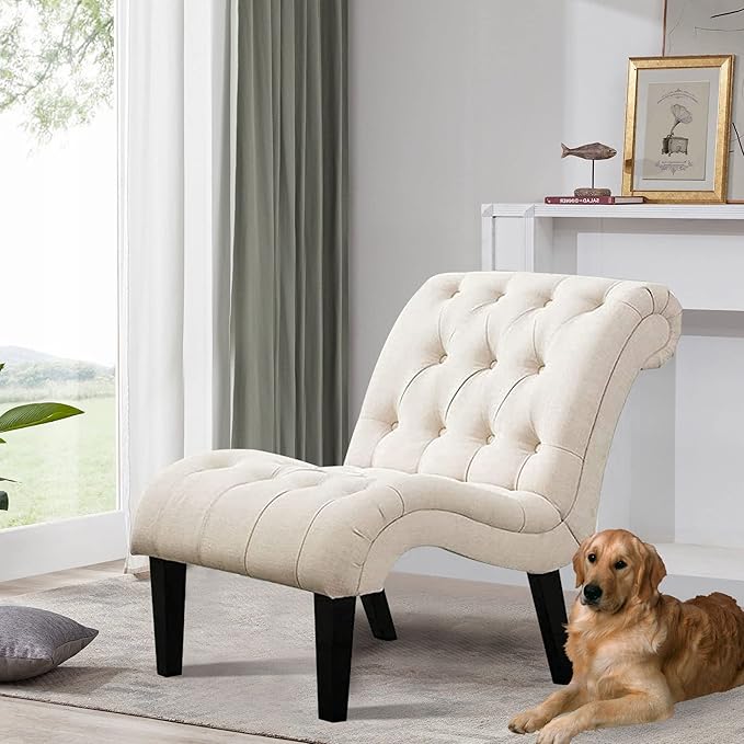 Yongqiang Accent Chair for Bedroom Living Room Chairs Tufted Upholstered Lounge - Image 3