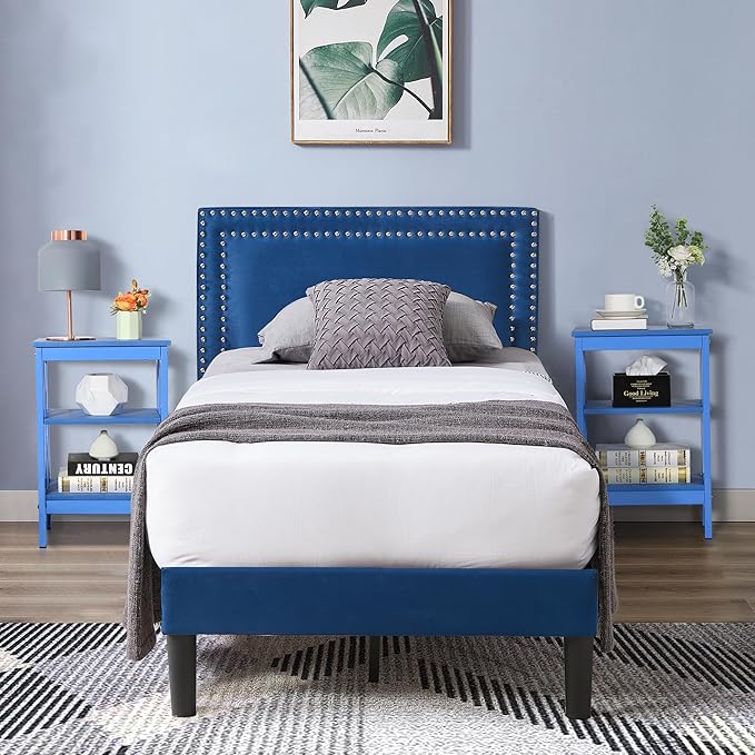 VECELO Modern Nightstands X-Design Side End Table Night Stand - Image 7