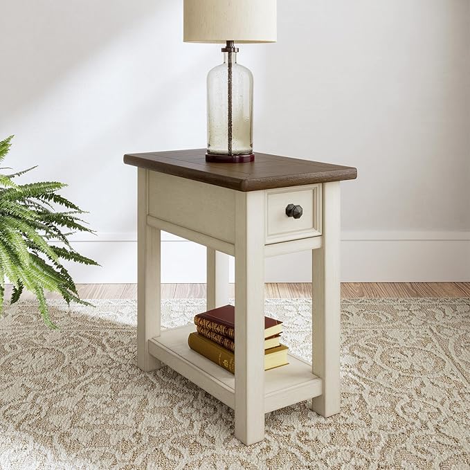 Signature Design by Ashley Bolanburg Farmhouse Chair Side End Table, Light - Image 2