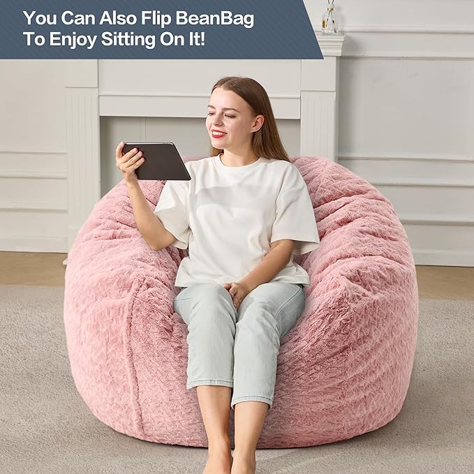 3ft Bean Bag Chairs for Adults Large Beanbag Chair - Image 3
