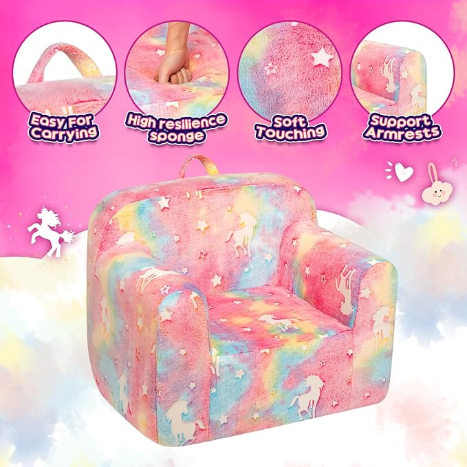 ALIMORDEN Kids Ultra-Soft Snuggle Foam Filled Chair, Cuddly Sherpa Reading Couch - Image 5