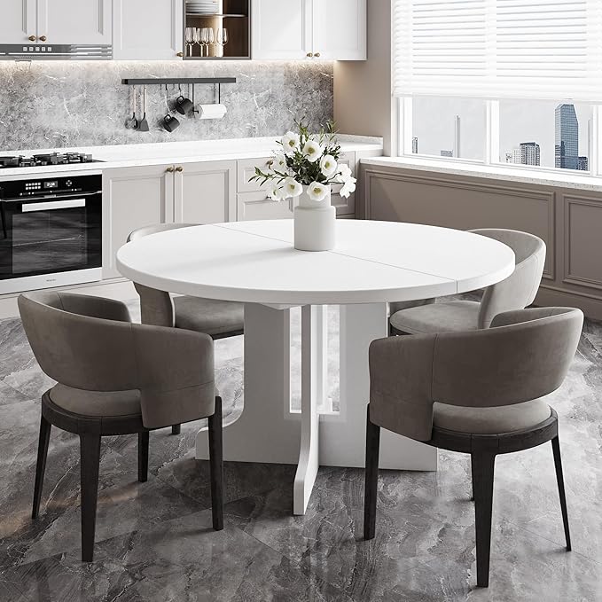 Feonase 59" Round Extendable Dining Room Table - Image 8