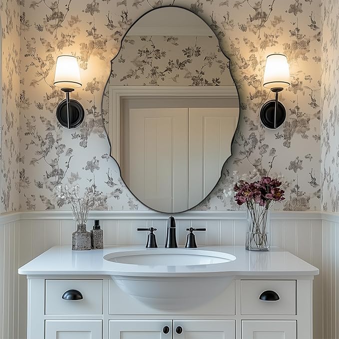 ANDY STAR Scalloped Oval Mirror by ANDYSTAR