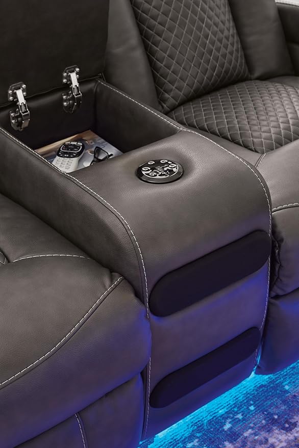 Signature Design by Ashley Fyne-Dyme Contemporary Power Reclining Loveseat - Image 12