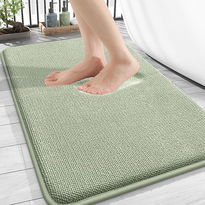 OLANLY Thick Memory Foam Bath Mat Rug 30x20, Extra Soft Absorbent Bathroom Rug by OLANLY