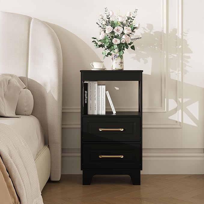 Tall Nightstand Set of 2 Side Table - Image 6