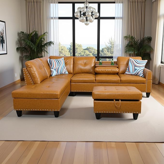 97.5" Oversized Sectional Couch, L Shaped Couch - Image 3