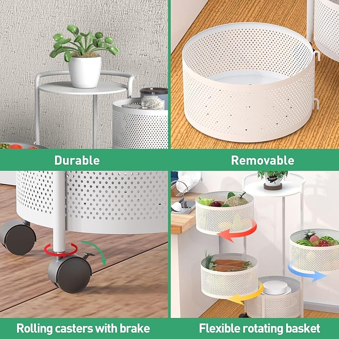 JAQ Rotating Storage Shelves Rack - Image 5