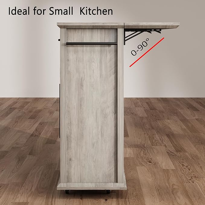 Mobile Modern Storage Island, Rolling Kitchen Island - Image 4