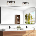BONEWEI 72x36 inch Large Bathroom Mirror, Wall Mounted Bathroom Frame Vanity by BONEWEI