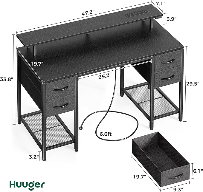 Huuger 47 inch Computer Desk - Image 2