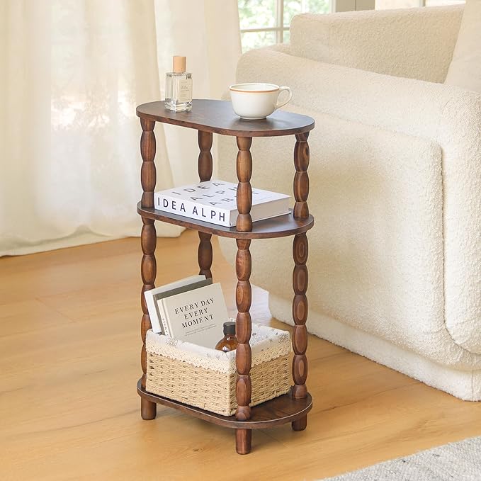 MaxSmeo Small Narrow Side Table, 3-Tier Narrow End Table - Image 7