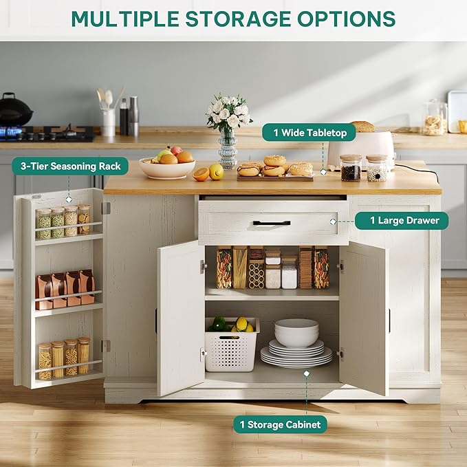 YITAHOME 50" Kitchen Island - Image 2