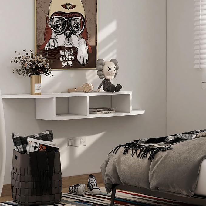 GHC Floating TV Stand, Wall Mounted Entertainment Center and Cabinet Shelf - Image 6
