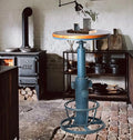 Topower Industrial Bar Table 38.58-48.43" Adjustable Pub Table Kitchen Dining by Topower