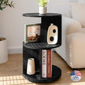 KAYMILY Living Room Side Table, Office Round Bookshelf End Table, Bedroom Mid by KAYMILYHOME
