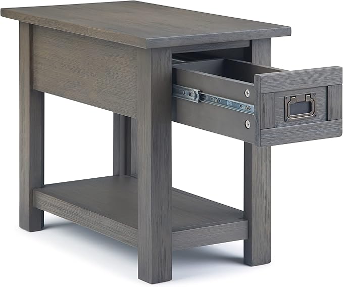 SIMPLIHOME Monroe SOLID ACACIA WOOD 14 inch Wide Rectangle Rustic Narrow Side - Image 4