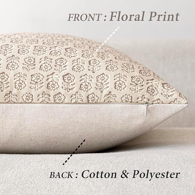 Foindtower Set of 2 Decorative Long Body Lumbar Throw Pillow Covers Vintage - Image 2