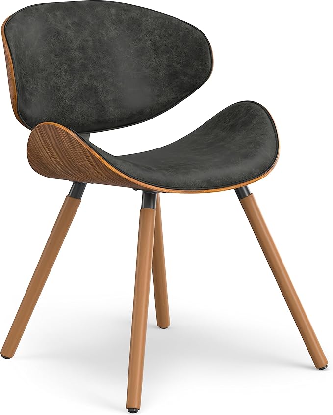 SIMPLIHOME Marana Dining Chair in Distressed Slate Grey Vegan Leather, 20.7 x by SimpliHome