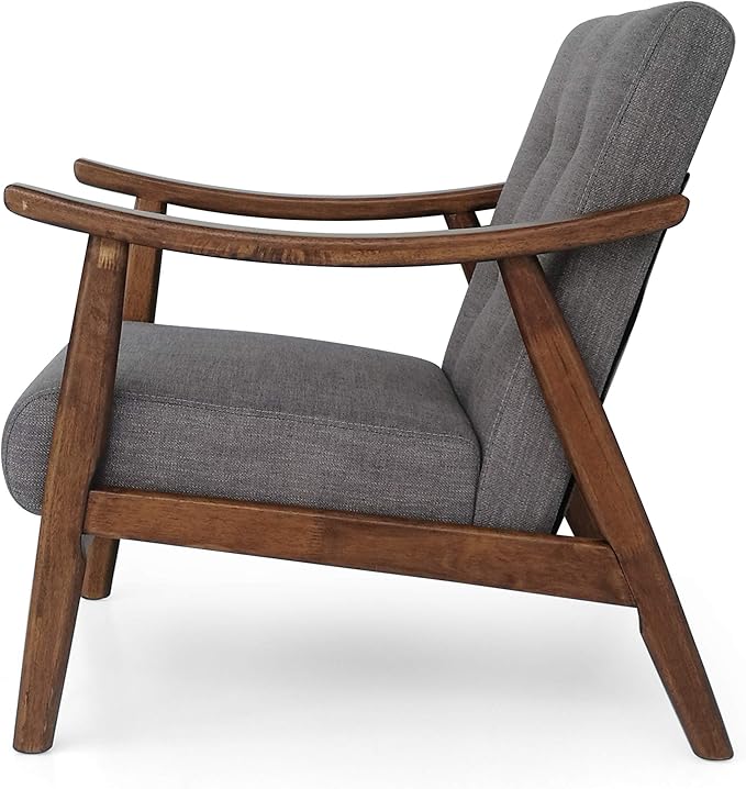 Ball & Cast Accent Chair Wide Armrest Mid-Century Lounge Living Room Chairs - Image 4