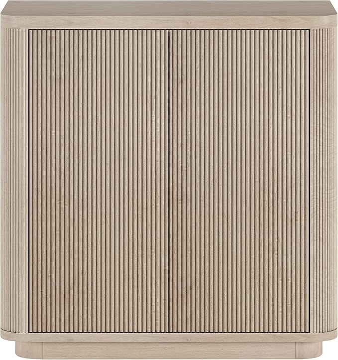 Henn&Hart 32" Wide Rectangular Accent Cabinet in Beech White, - Image 7