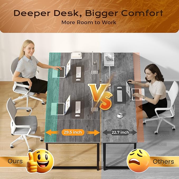 PRAISUN 63 X 29.5 Inch Computer Desk - Image 5