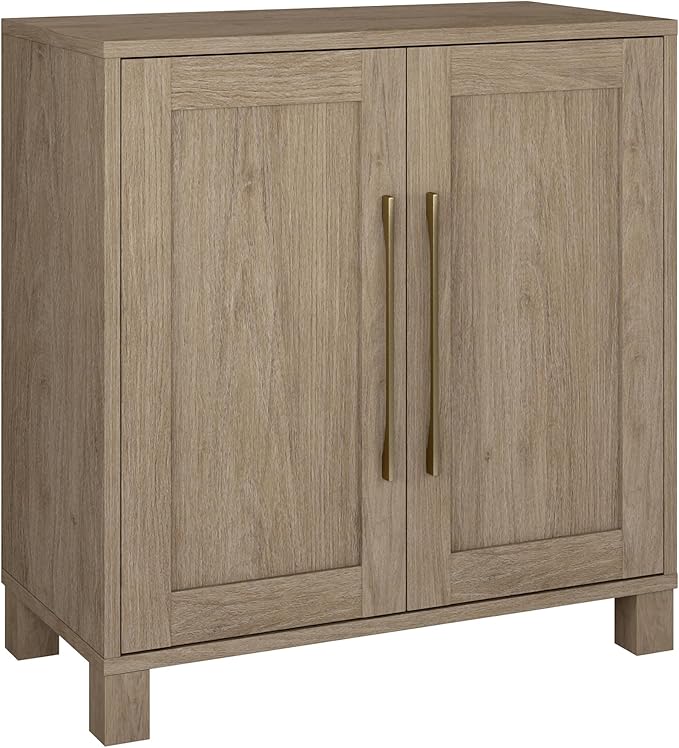 Henn&Hart 28" Wide Rectangular Accent Cabinet in Weathered Gray, by HennHart