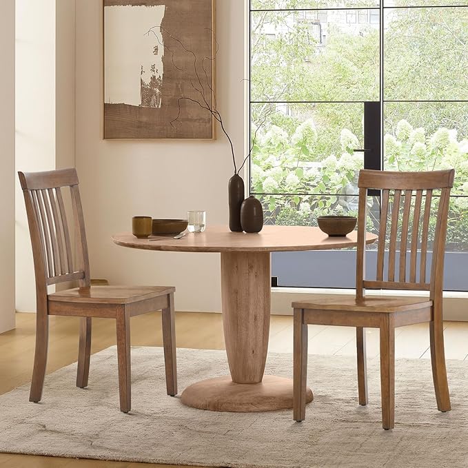 COLAMY Wooden Dining Chairs Set of 4, Spindle High Back Windsor Kitchen Side - Image 8