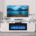 70" Fireplace TV Stand for TVs Up to 80", Entertainment Center by Hipicute