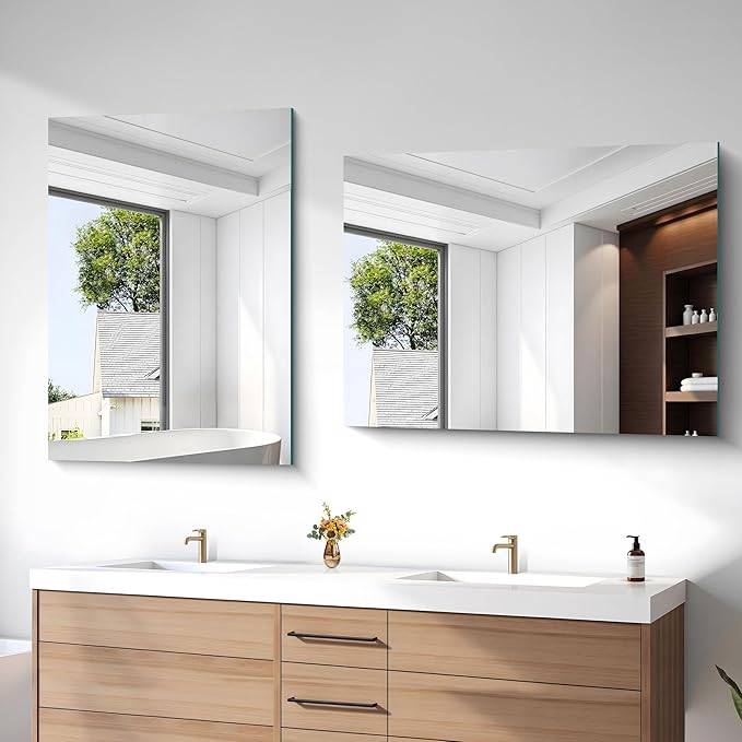 36x48 Inch Frameless Mirror, Frameless Bathroom Mirror - Image 5