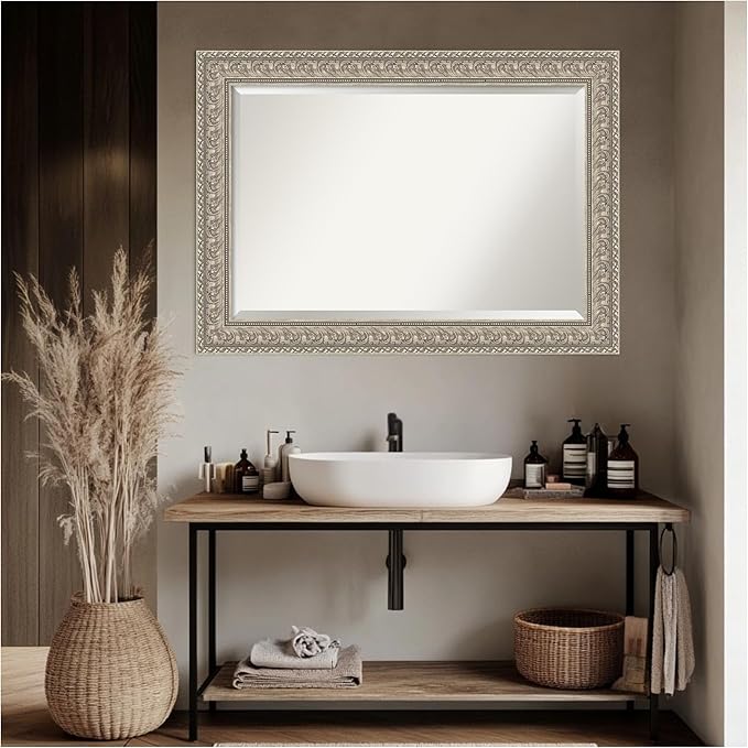 Amanti Art Silver Bathroom Mirror - Image 4