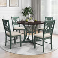 Merax 5 Piece Round Dining Table Set 4 Retro Chairs by Merax