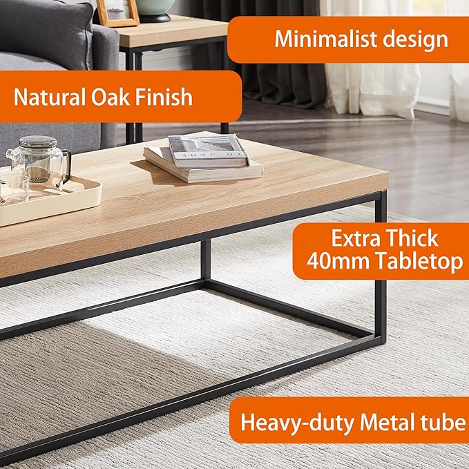 CENSI 18-Inch Natural Oak Accent End Table/Side Table - Image 4