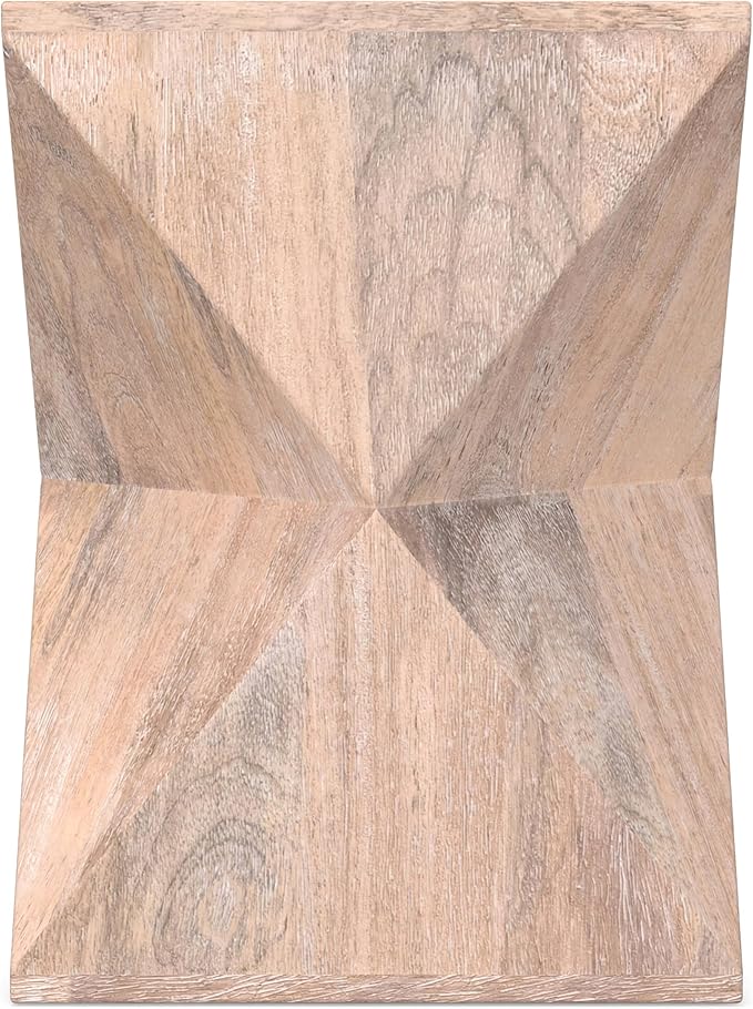 SIMPLIHOME Sutton 14-inch Wide Solid Mango End Table in Cerused Natural - Image 10